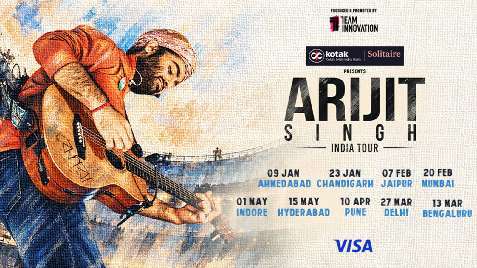 Arijit Singh India Tour 2027 poster